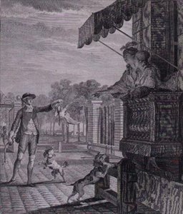 Camligue（1785年頃）が彫った「成功した賭け」。 作： Jean Michel the Younger (after) Moreau