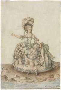オペラ歌手の衣装研究 作： Jean Michel the Younger Moreau