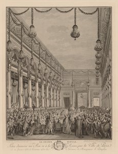 1782年1月21日、オテルドヴィルで開催された王室のごちそう。 作： Jean Michel the Younger Moreau