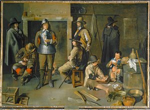 宿屋で休む兵士たち - Soldats au repos dans une auberge ...