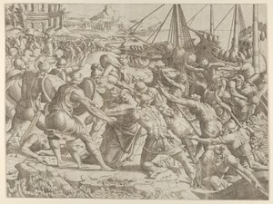 ヘレンの誘拐、1535-55。 作： Jean Mignon