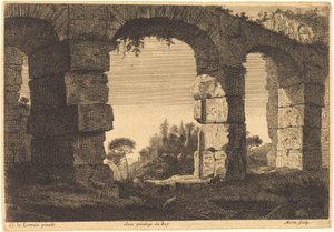 水道橋の遺跡 作： Jean Morin after Claude Lorrain