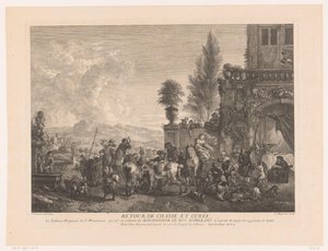 帰還狩り隊 Return de chasse et curée (オブジェクトのタイトル) Philips Wouwermanによる絵画の後の版画（シリーズタイトル） Works of Ph.pe Wouwermans Hollandois (シリーズタイトル) 作： Jean Moyreau