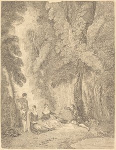 ラ連合 作： Jean Moyreau after Antoine Watteau