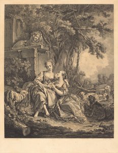 二人の腹心 作： Jean Ouvrier after François Boucher