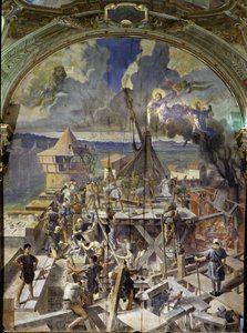 ジャン・ポール・ローランスのフレスコ画 作： Jean Paul Laurens