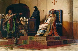 教皇フォルモスとスティーブン7世、1870年 作： Jean Paul Laurens