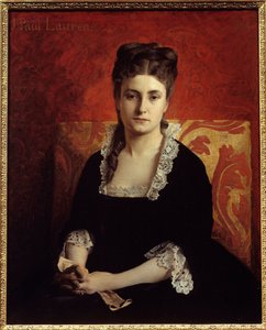 女性の肖像。ジャン・ポール・ローレンス（1838-1921）の絵画 作： Jean Paul Laurens