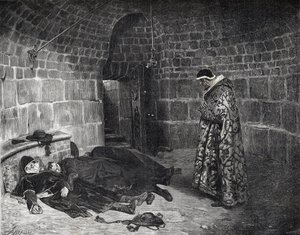 教皇ウルバン6世の復讐（1318年〜1389年） - 教皇ウルバン6世の復讐（自分の枢機卿を拷問して失踪させる） - ローレンスによるエングレーヴィング - 。 作： Jean Paul Laurens