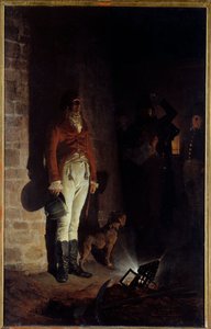 アンギエン公爵（1772-1804）の死。第一執政官ナポレオン・ボナパルトに陰謀を企てたと証拠もなく疑われたアンギャン公ルイ・アントワーヌ・アンリ・ドゥ・ブルボン（1772-1804）は、1804年3月21日にヴァンセンヌで処刑されました。ジャン・ポール・Lによる絵画