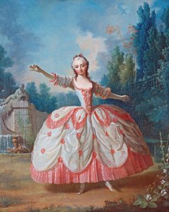 La Barbarina (La Barberina) として知られる Barbara Campanini (1721-1799) の肖像 - Jean Philippe Delaroche (1710-1767) による絵画 - 1721 - 木に油彩 - 68.5x56.5 - 個人蔵 作： Jean Philippe de La Roche