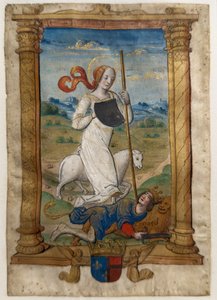 謙遜と高慢ヴェルテュのロンド、1515年以降（羊皮紙に描かれ、彩色されている） 作： Jean Pichore
