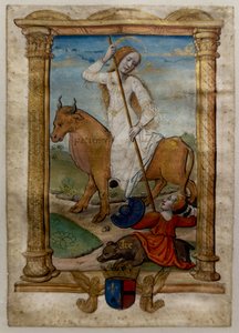 忍耐ヴェルテュのロンド 1515年以降 （羊皮紙に彩色、彩色済み） 作： ジャン・ピチョレ