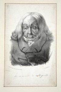 79歳のタレーランの肖像（1835年に出版）（彫刻 作： Jean Pierre (after) Dantan