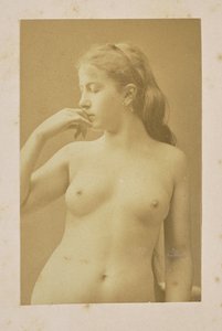 [ヌードの女性の肖像]。 作： Jean Pierre Bertrand Eugène Pégot Ogier