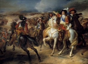 三十年戦争（1618-1648年）。"1648年8月20日、レンズの戦いでのブルボン公ルイ2世（ブルボン・コンデ）（グランド・コンデ）（1621-1686）、レオポルド大公が指揮するスペイン軍に勝利" ブルボン公ルイ2世の代表作、第4回Pr.