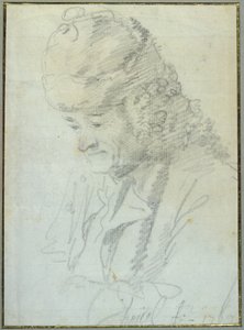ヴォルテール（1694-1778）、1769年（紙にクレヨン） 作： Jean Pierre Houel
