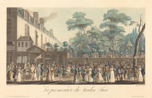 トルコ庭園の散歩 作： Jean Pierre Marie Jazet after Jean Joseph Bastier de Bez
