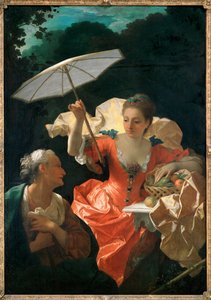 ヴェルトゥムナとポモナ（キャンバスに絵画） 作： Jean Ranc