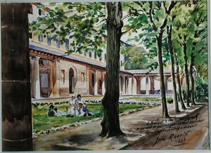 サンモール精神病院の庭園 作： Jean Raoulx
