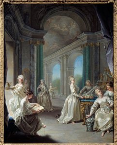 現代の処女。ジャン・ラオウ（1677-1734）の絵画