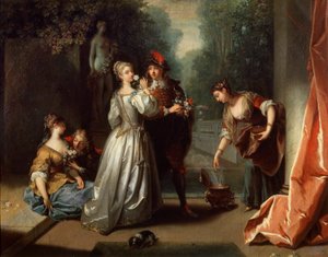 シリーズ「5つの感覚」の匂い、1720年代後半または1730年代前半。 作： Jean Raoux