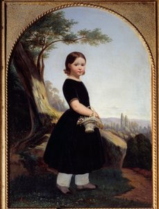 少女の肖像（Esther Debost）画家のいとこのEsther Debost。イポリット・ラゼルジュ（1817-1887）の絵画 1843年 日0,81x0,61 m ルーアン、ミュゼ・デ・ボザール 作： Jean Raymond Hippolyte Lazerges