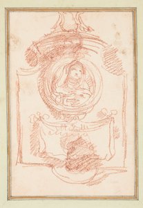 肖像画のある墓の装飾 作： Jean Robert Ango
