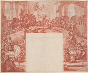神殿を清めるキリスト (ルカ・ジョルダーノにちなんで) 作： Jean Robert Ango after Luca Giordano