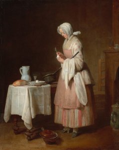 気配りのある看護師 作： Jean Baptiste Simeon Chardin