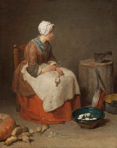 The Kitchen Maid」（1738年）。 作： Jean Baptiste Simeon Chardin