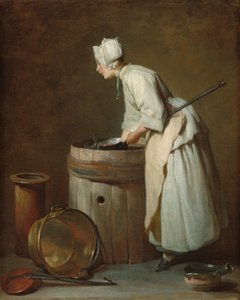 台所のメイド 作： Jean Baptiste Simeon Chardin