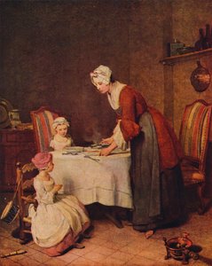 グレースまたはルベネディシテフランスのタイトル、c1740。 作： Jean Baptiste Simeon Chardin