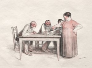 グラスワイン。 作： Jean Veber