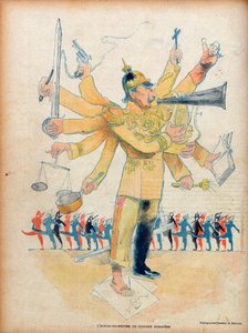 ウィリアム2世（1859-1941）（カイザー・ヴィルヘルム2世 ドイツ皇帝・プロイセン国王） - ヨーロッパのコンサートの男性オーケストラ - 1898年11月26日付「Le Rire」紙の風刺画 - ジャン・ヴェベール（1864-1928）による風刺画 - ウィリアム2世（1859-1941）に捧げられた番号 a