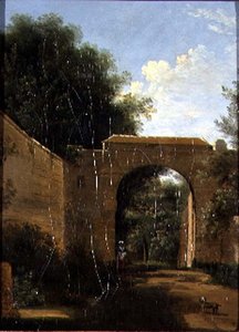 A Walled Garden（油彩・キャンバス 作： Jean Victor Bertin
