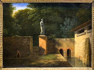 像または公園の内部（油彩・キャンバス） 作： Jean Victor Bertin