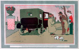 新しい運転手」、フランスのモーター漫画、1913年 作： Jean Villemot