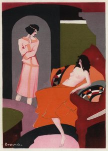 オヴィッドの愛の書：彼らはあらゆる面で自分自身を美しいと思う（カラーリトグラフ） 作： Jean de Bosschere