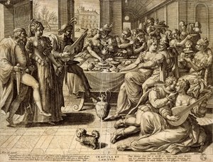 Jantar de Jan Sadeler I (1550-1600), gravura 作： Jean or Johann Sadeler