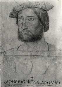 ロレーヌのクロードの肖像（1496-1550）第1ギーズ公 作： Jean school of Clouet