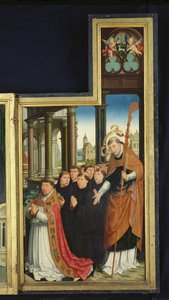 聖三位一体の栄光のポリプティック、修道士を描いたパネル、1509-15