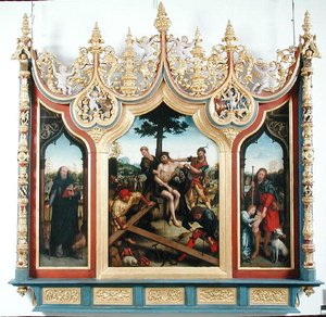 死刑執行人とキリストの三連祭壇画、1530〜32年頃 作： Jean the Elder Bellegambe