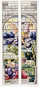 ジャン・クーサン（1490-1560）が描いた黙示録の場面の複製品、ヴァンセンヌの聖礼拝堂