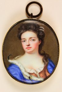 アン女王（水彩・ベラム 作： Jean the Younger Petitot