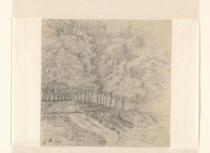 木々のある風景 作： Jeanne Marie Heynsius (signed by artist)