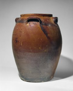 ジャー、c。 1850年（アルカリ釉石器） 作： Jefferson S. Nash Pottery