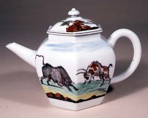 チェルシーティーポット、1755年頃（磁器）