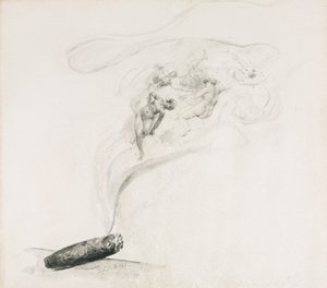 煙の中、1800年代。 作： Jehan Georges Vibert
