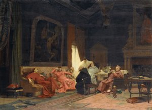 宣教師の冒険、ca。 1883年。 作： Jehan Georges Vibert